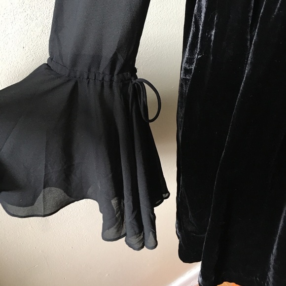 Free People Counting Stars Velvet Sheer Dress - Picture 7 of 8